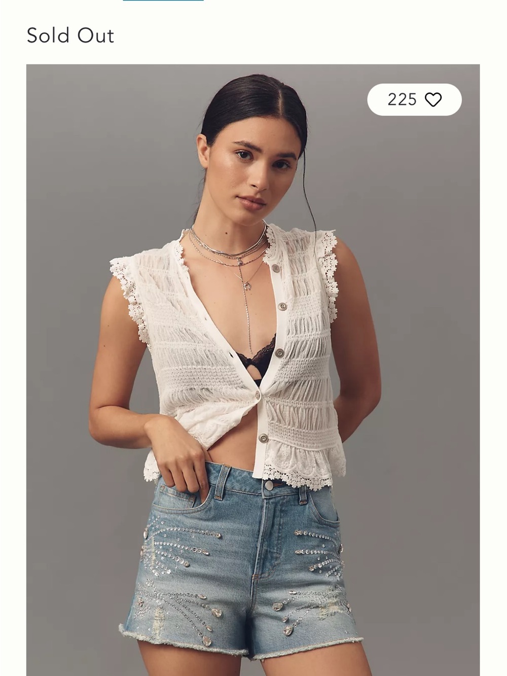 Anthropologie Pilcro Jewel Shorts NWT
